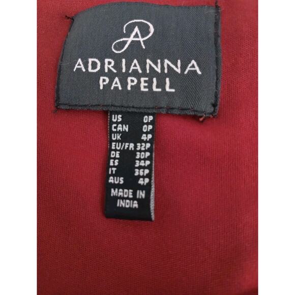 Adriana Papell Beaded Sequin Midi Dress Sz 0 Petite Holiday Christmas New Year's - Picture 13 of 16